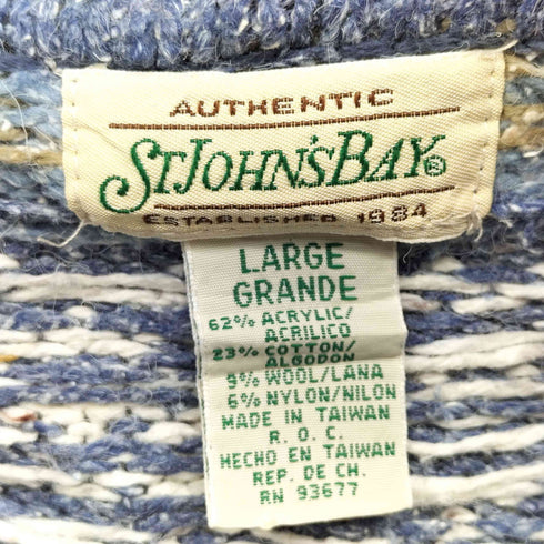 セントジョンズベイ STJOHNS BAY ネイティブ柄 ジップアップ アクリル カーディガン レディース import:L