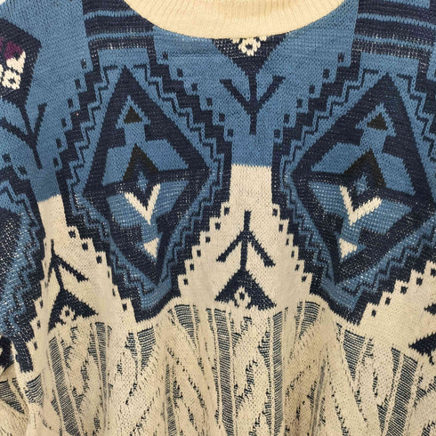 PRIDES LANDING USA製 ネイティブ柄 プルオーバー コットンニット メンズ import:XL