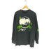 パラダイス PARADISE DISCO 地球 ヤシの木 デジタル デザイン 両面プリント L/S クルーネック Tシャツ メンズ JPN:L