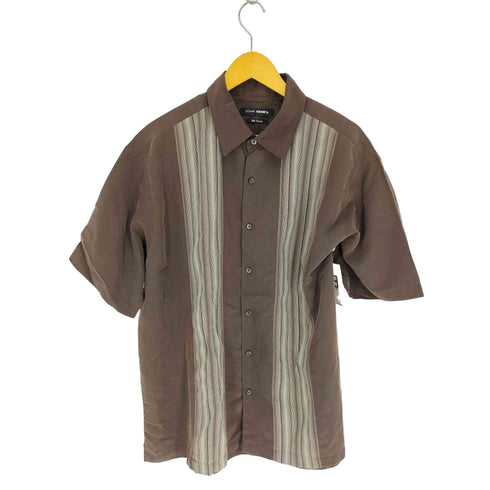 ジョンヘンリー JOHN HENRY SILK TOUCH グラデーション ライン レーヨン混 S/S シャツ メンズ import:XL