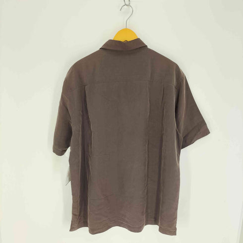 ジョンヘンリー JOHN HENRY SILK TOUCH グラデーション ライン レーヨン混 S/S シャツ メンズ import:XL