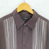 ジョンヘンリー JOHN HENRY SILK TOUCH グラデーション ライン レーヨン混 S/S シャツ メンズ import:XL