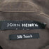 ジョンヘンリー JOHN HENRY SILK TOUCH グラデーション ライン レーヨン混 S/S シャツ メンズ import:XL