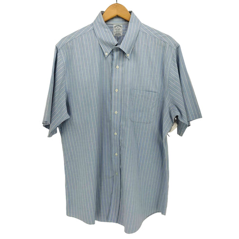 ブルックスブラザーズ BROOKS BROTHERS AMERICAN SUPIMA COTTON ストライプ柄 S/S ボタンダウン シャツ メンズ 16 1/2