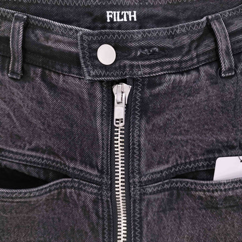 FILTH FRONT ZIP BAGGY DENIM フロントジップ バギーデニム メンズ JPN:3