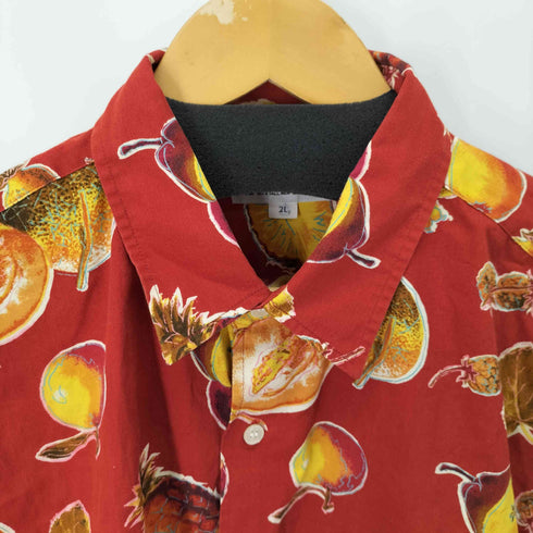 90-00S S/S 果物柄シャツ メンズ 2L