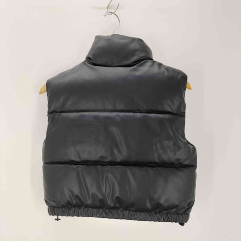 ザラ ZARA 中綿 フェイクレザーベスト レディース import:XS