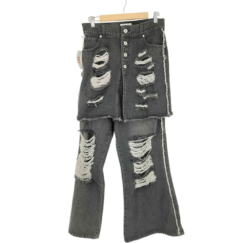 seyto Damege layered flare denim pants レディース 0