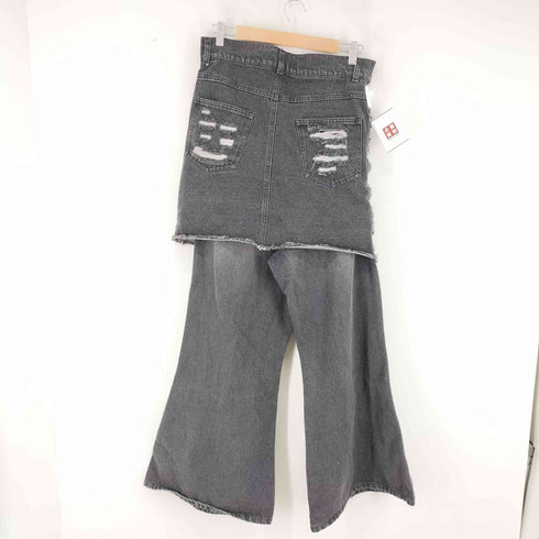 seyto Damege layered flare denim pants レディース 0