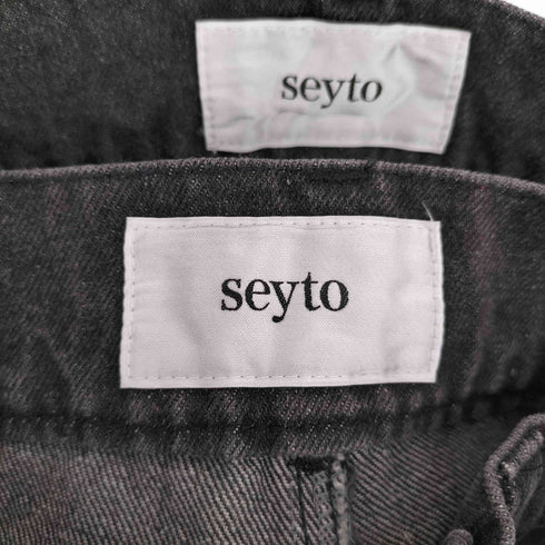 seyto Damege layered flare denim pants レディース 0