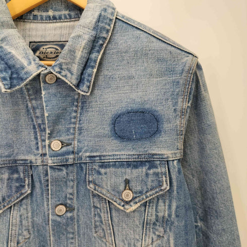 ディッキーズ Dickies ヴィンテージ カスタム ウォッシュド 加工 トラッカー デニムジャケット メンズ import:L