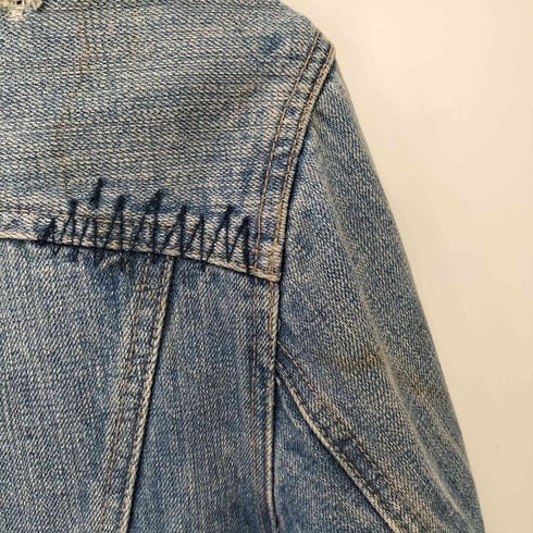 ディッキーズ Dickies ヴィンテージ カスタム ウォッシュド 加工 トラッカー デニムジャケット メンズ import:L