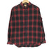 サンカ Sanca 赤黒 オンブレチェック L/S フランネル シャツ メンズ JPN:2