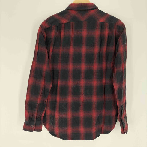 サンカ Sanca 赤黒 オンブレチェック L/S フランネル シャツ メンズ JPN:2