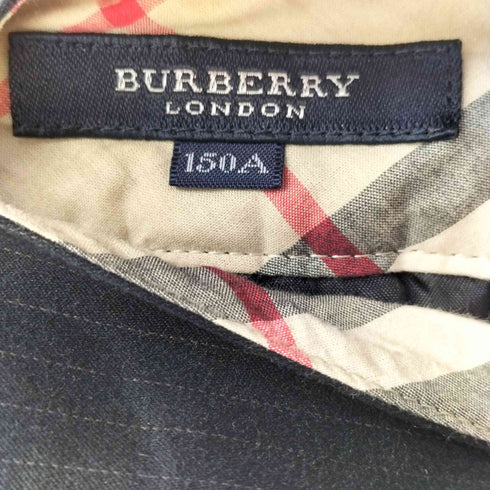 バーバリーロンドン BURBERRY LONDON フロントポケット ストライプ ノータック フレア スラックスパンツ レディース 150A
