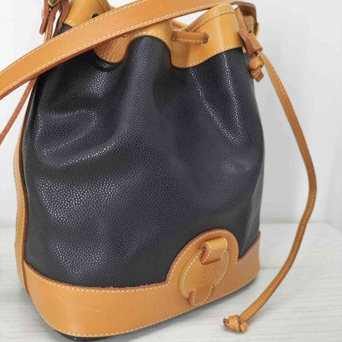 クレージュ courreges レザー巾着ショルダーバッグ レディース
