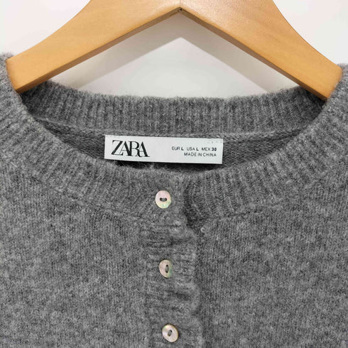 ザラ ZARA 2025SS フリルニットカーディガン レディース import:L