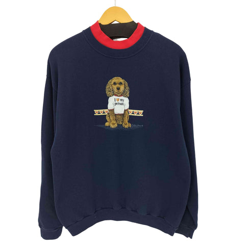 ENDLESS DESIGNS 90S アニマルプリント ハイネックスウェット メンズ import:L