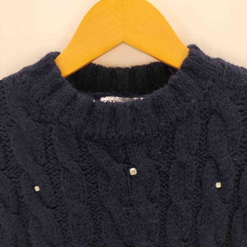 ザラ ZARA ケーブル編み ビジューニットワンピース レディース JPN:S