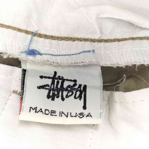 ステューシー Stussy 90S 白タグ ストックロゴ刺しゅう カーゴショーツ メンズ