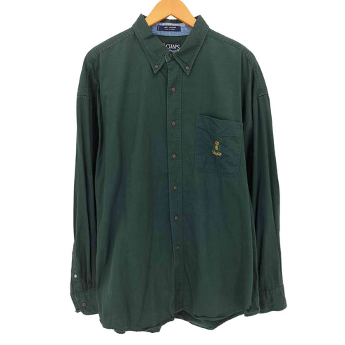 チャップスラルフローレン CHAPS RALPH LAUREN コットン ワンポイント刺繍 B.D L/S シャツ メンズ import:XL
