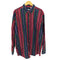 ベーシックエディションズ BASIC EDITIONS 90S コットン マルチストライプ B.D L/S シャツ メンズ import:XL
