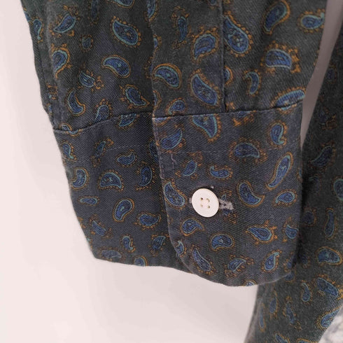 バーバリーズ BURBERRYS コットン ペイズリー L/S シャツ メンズ import:M