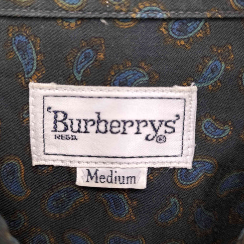 バーバリーズ BURBERRYS コットン ペイズリー L/S シャツ メンズ import:M