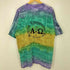 90S TSFボディ USA製 AΩ ロゴ プリント タイダイ染 クルーネック Tシャツ シングルステッチ メンズ import:XL