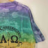 90S TSFボディ USA製 AΩ ロゴ プリント タイダイ染 クルーネック Tシャツ シングルステッチ メンズ import:XL