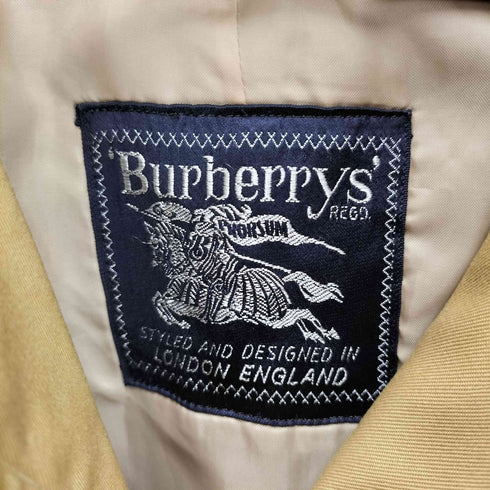 バーバリーズ BURBERRYS 60-70S チェックライナー付 比翼 ステンカラーコート メンズ