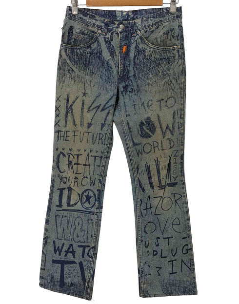 ウォルターヴァンベイレンドンク Walter Van Beirendonck Graffiti Denim Pants メンズ US:30-31