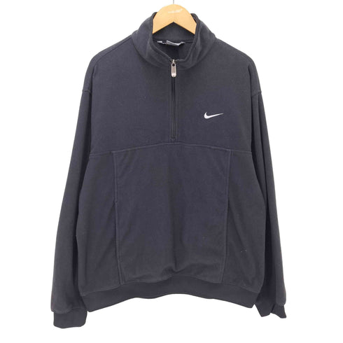 ナイキ NIKE 00S グレータグ スウッシュ 刺繍 ハーフジップ プルオーバー フリース メンズ import:XL