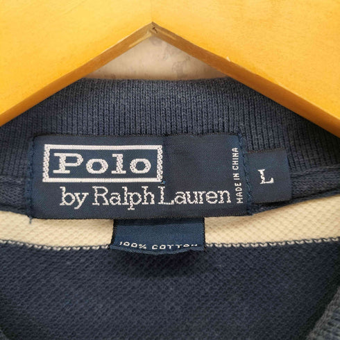 ポロバイラルフローレン Polo by RALPH LAUREN 鹿の子ポニー刺繍ボーダーS/Sポロシャツ メンズ JPN:L