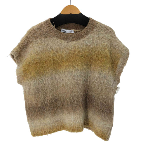 ザラ ZARA ブークレメランジニットベスト レディース import:S