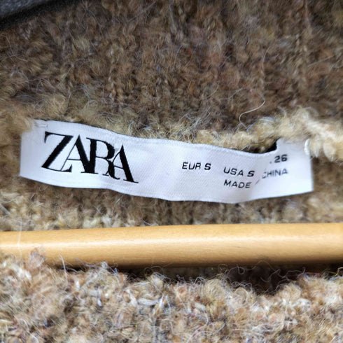ザラ ZARA ブークレメランジニットベスト レディース import:S