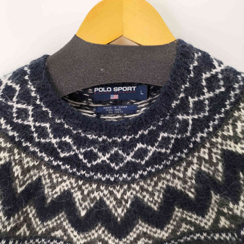 ポロスポーツラルフローレン POLO SPORT RALPH LAUREN ウール100% ノルディック柄ニット メンズ import:L