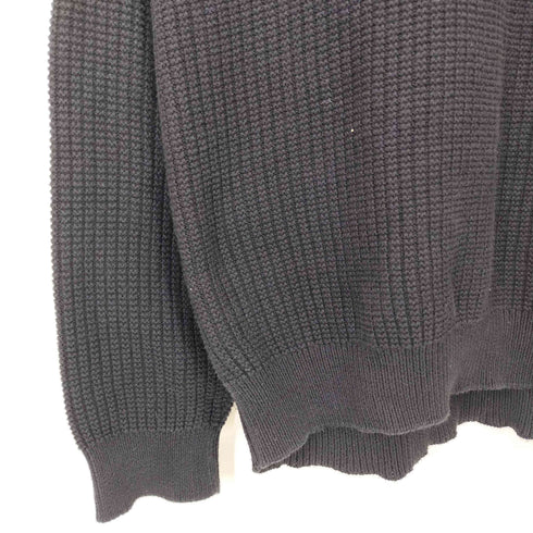 ザラ ZARA 畦編み クルーネック コットンニット メンズ import:L