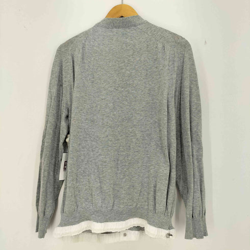 サカイ Sacai 18ss DRAWSTRING KNIT CARDIGAN 裾ドローコード 切替 カーディガン レディース JPN:3