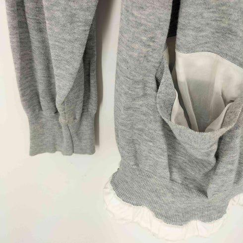 サカイ Sacai 18ss DRAWSTRING KNIT CARDIGAN 裾ドローコード 切替 カーディガン レディース JPN:3