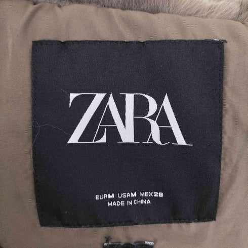 ザラ ZARA Oversized Grey Faux Fur Coat オーバーサイズ グレイ フェイクファー コート レディース import:M