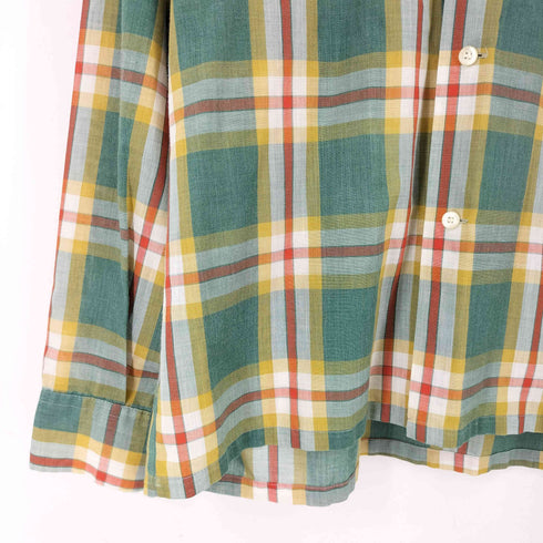タウンクラフト TOWNCRAFT 60S L/S 開襟チェックシャツ ボックスシルエット メンズ M-15