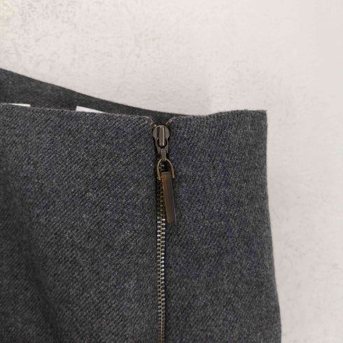 ブルネロクチネリ BRUNELLO CUCINELL ウール×レザー スカート レディース 36