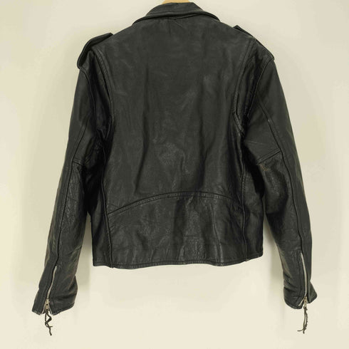 NEW AGE YKK ジップ レザー ダブル ライダース ジャケット メンズ 44