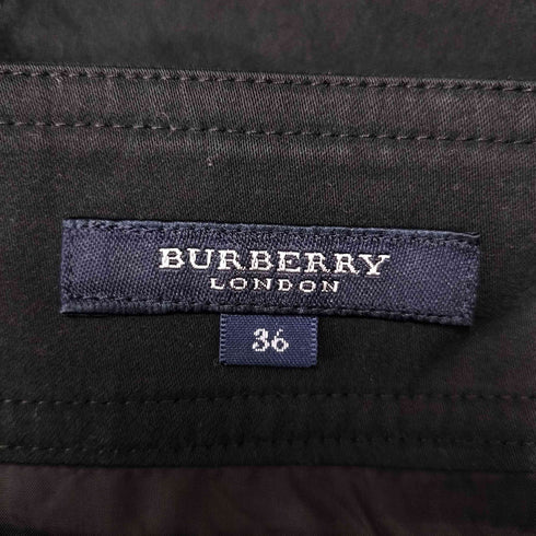 バーバリーロンドン BURBERRY LONDON コットン ポリ タック フレア ラップ スカート 巻き スカート レディース EUR:36