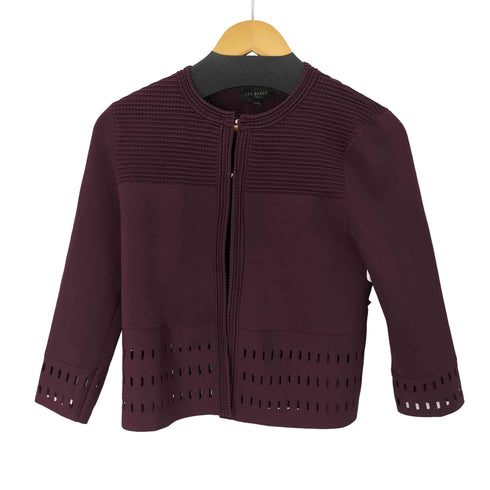 テッドベーカー TED BAKER バーガンディ カーディガン レディース 2