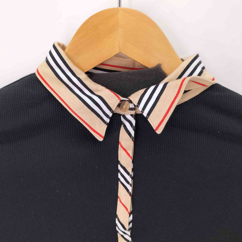 バーバリーゴルフ BURBERRY GOLF 切替 ニット ポロシャツ レディース import:M
