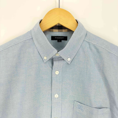 バーバリーロンドン BURBERRY LONDON ロゴ刺繍 襟ノバチェック B.D L/S シャツ メンズ import:L