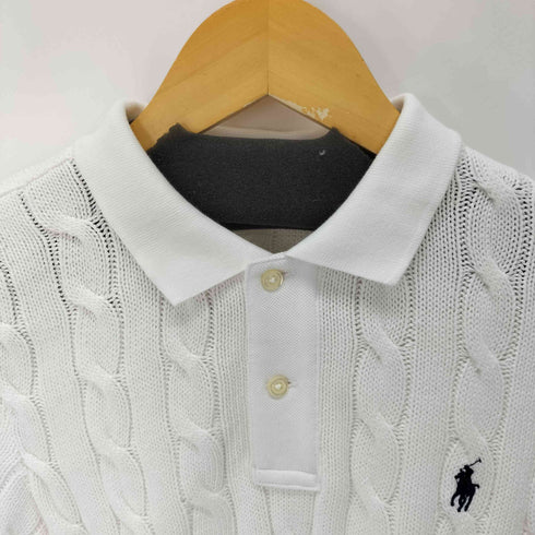 ポロラルフローレン POLO RALPH LAUREN ケーブルニット ポロシャツ ポニー刺繍 レディース SP CH