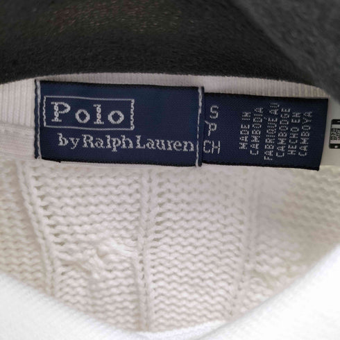 ポロラルフローレン POLO RALPH LAUREN ケーブルニット ポロシャツ ポニー刺繍 レディース SP CH